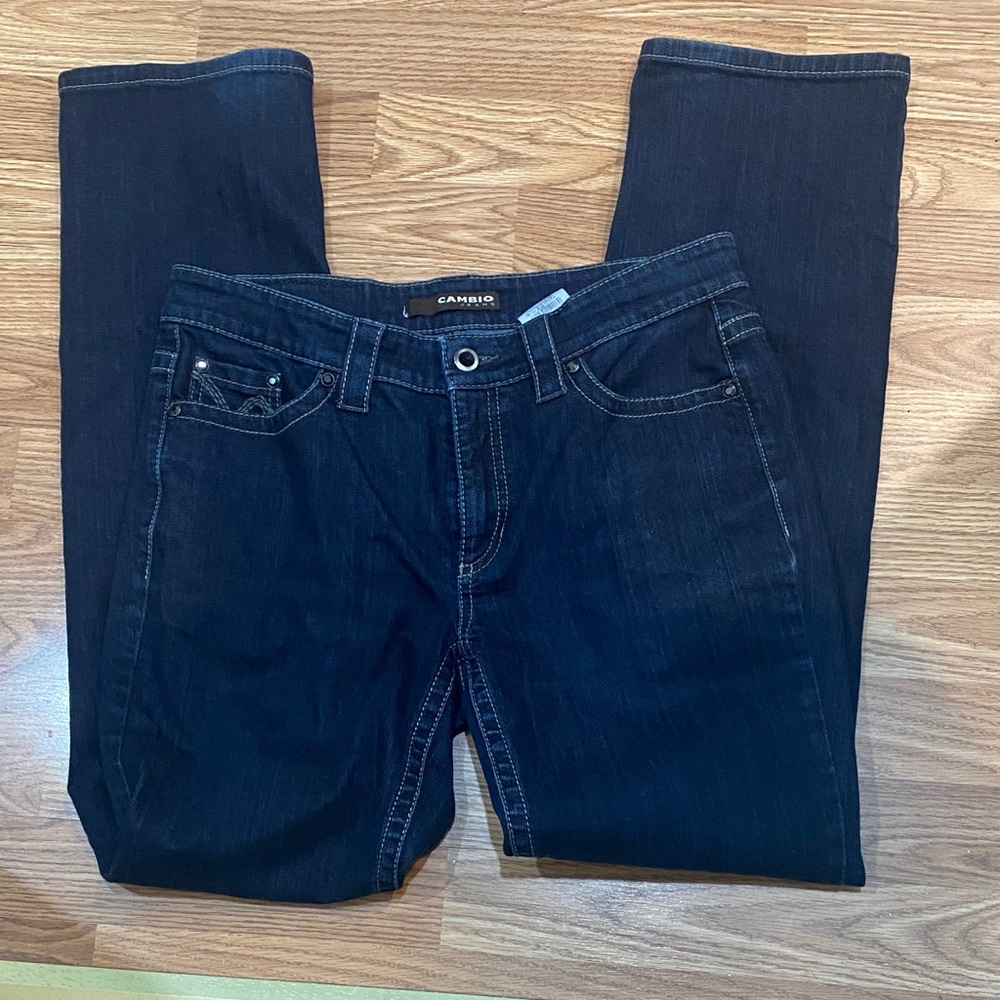 Women’s Slim Straight Jeans in Deep Indigo. Nina style. Size 12